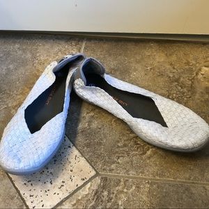 Bernie Mav Silver slip-ons